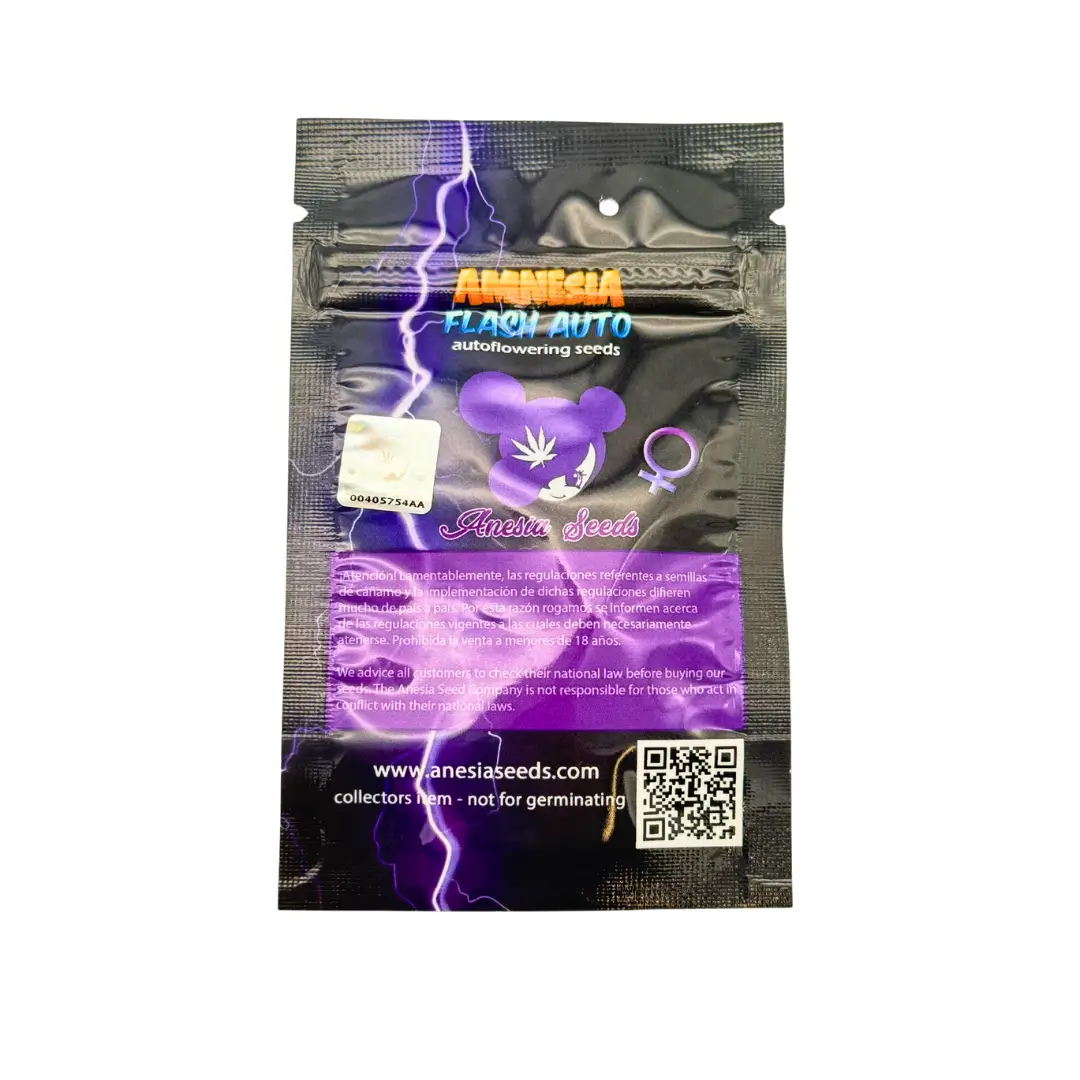 Anesia Seeds Amnesia Flash Auto Verpackung Rückseite