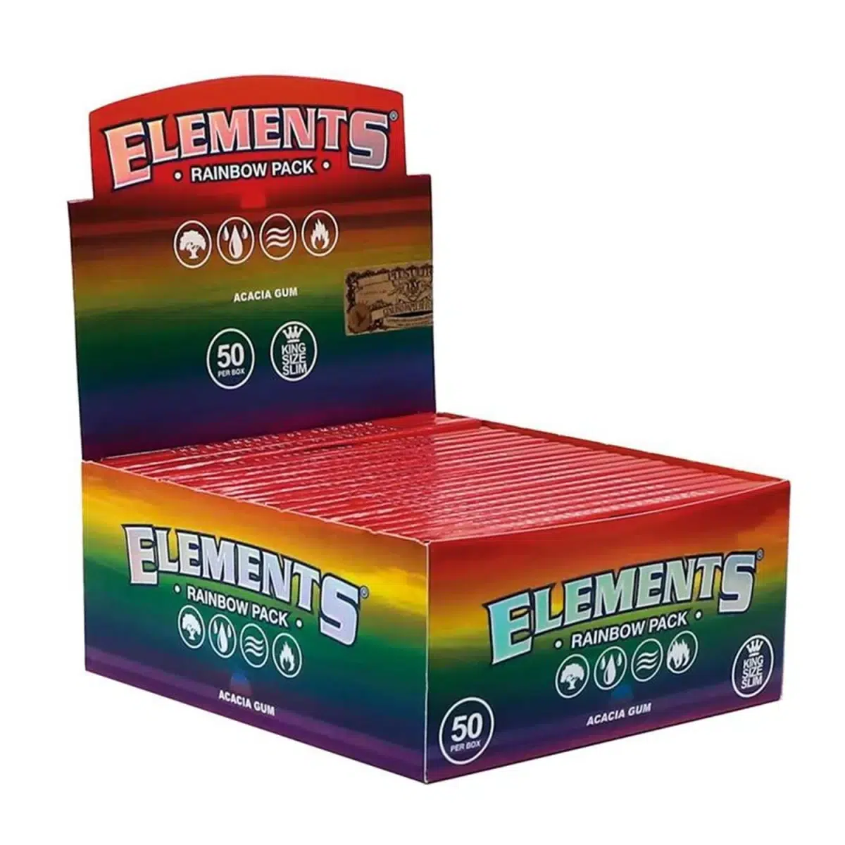Elements Rainbow Papers King Size 32 Blatt