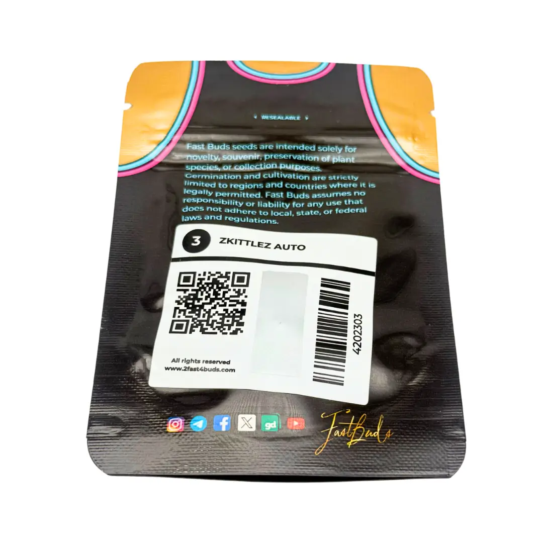 Fast Buds Zkittlez Auto Verpackung hinten