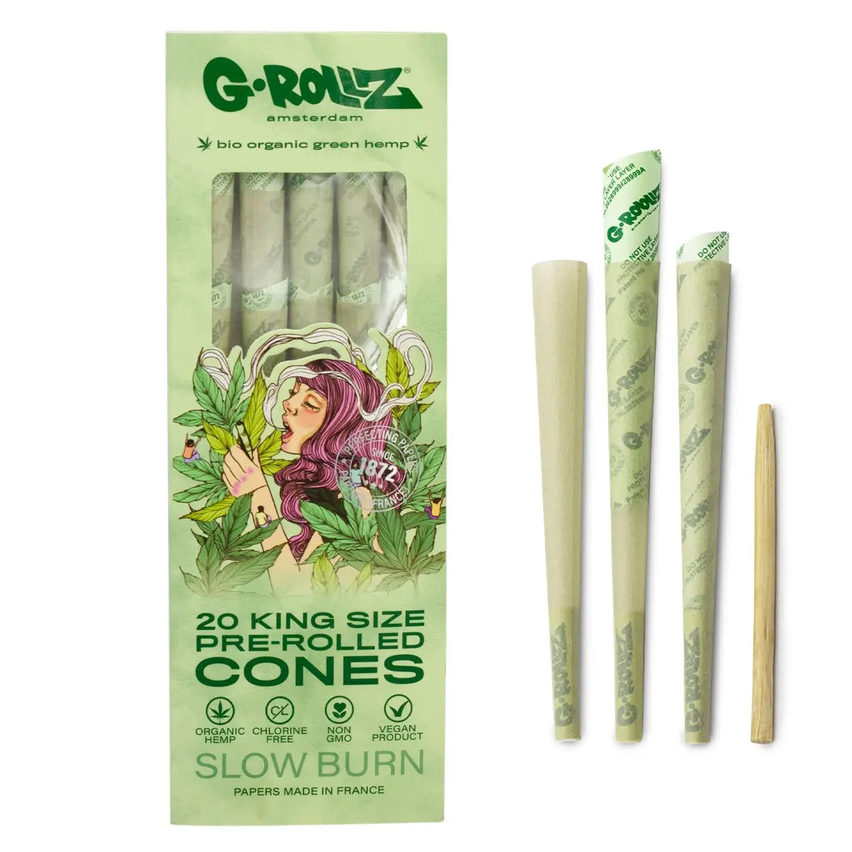 G Rollz – Collector Colossal Dream Organic Green Hemp – Pre Rolled KS – 20er Pack