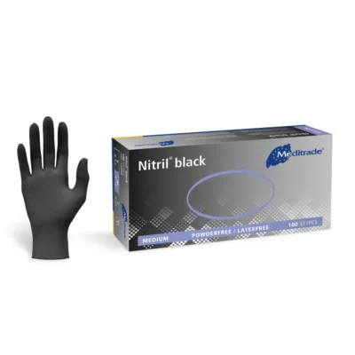 Meditrade Nitril Black Handschuhe Größe L – 100 Stück
