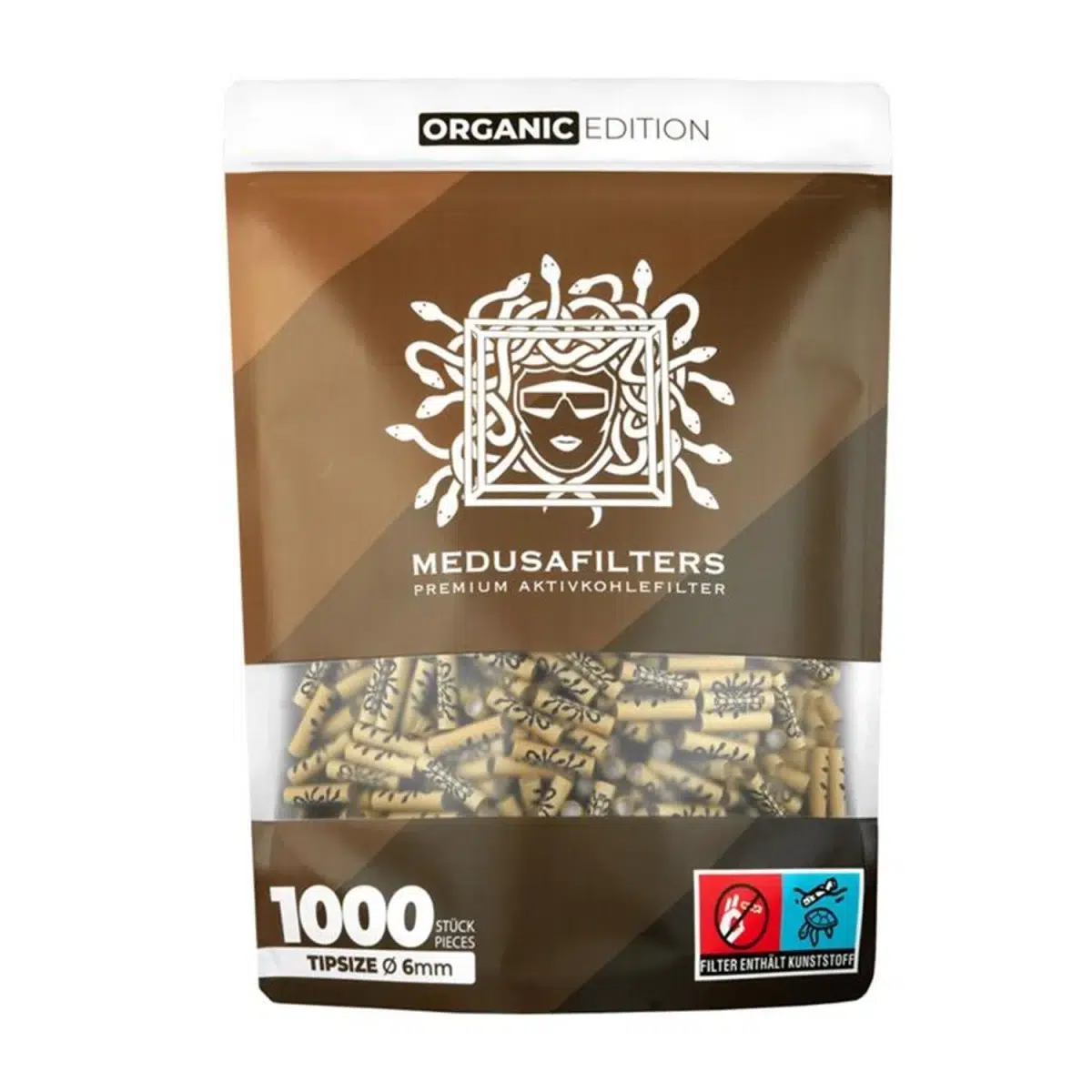 Medusafilters Aktivkohlefilter 6mm Organic 1000 Stück