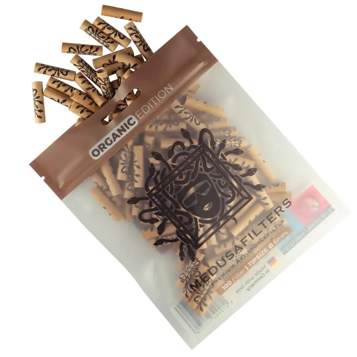 Medusafilters Aktivkohlefilter 6mm Organic – 100 Stück