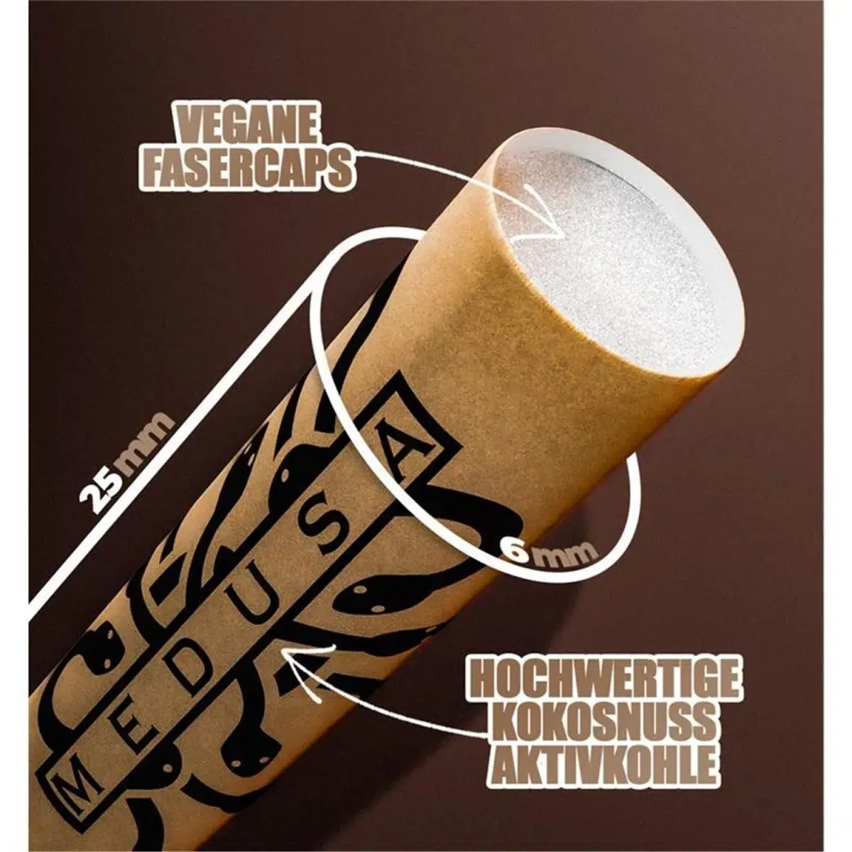 Medusafilters Aktivkohlefilter 6mm Organic – 50 Stück 2