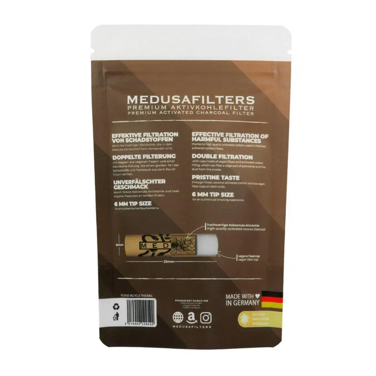 Medusafilters Aktivkohlefilter 6mm Organic – 50 Stück 3
