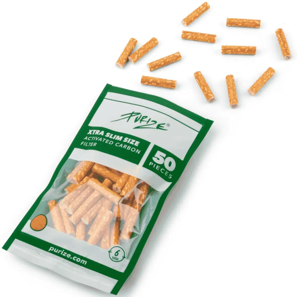PURIZE Aktivkohlefilter XTRA Slim 6mm im Beutel Spion