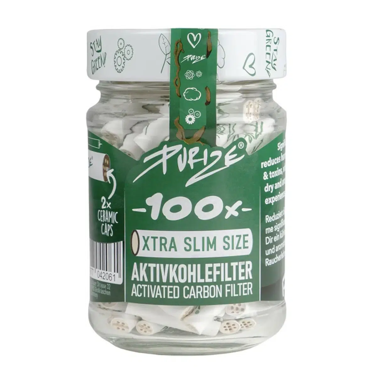 PURIZE Aktivkohlefilter XTRA Slim 6mm weiß 2