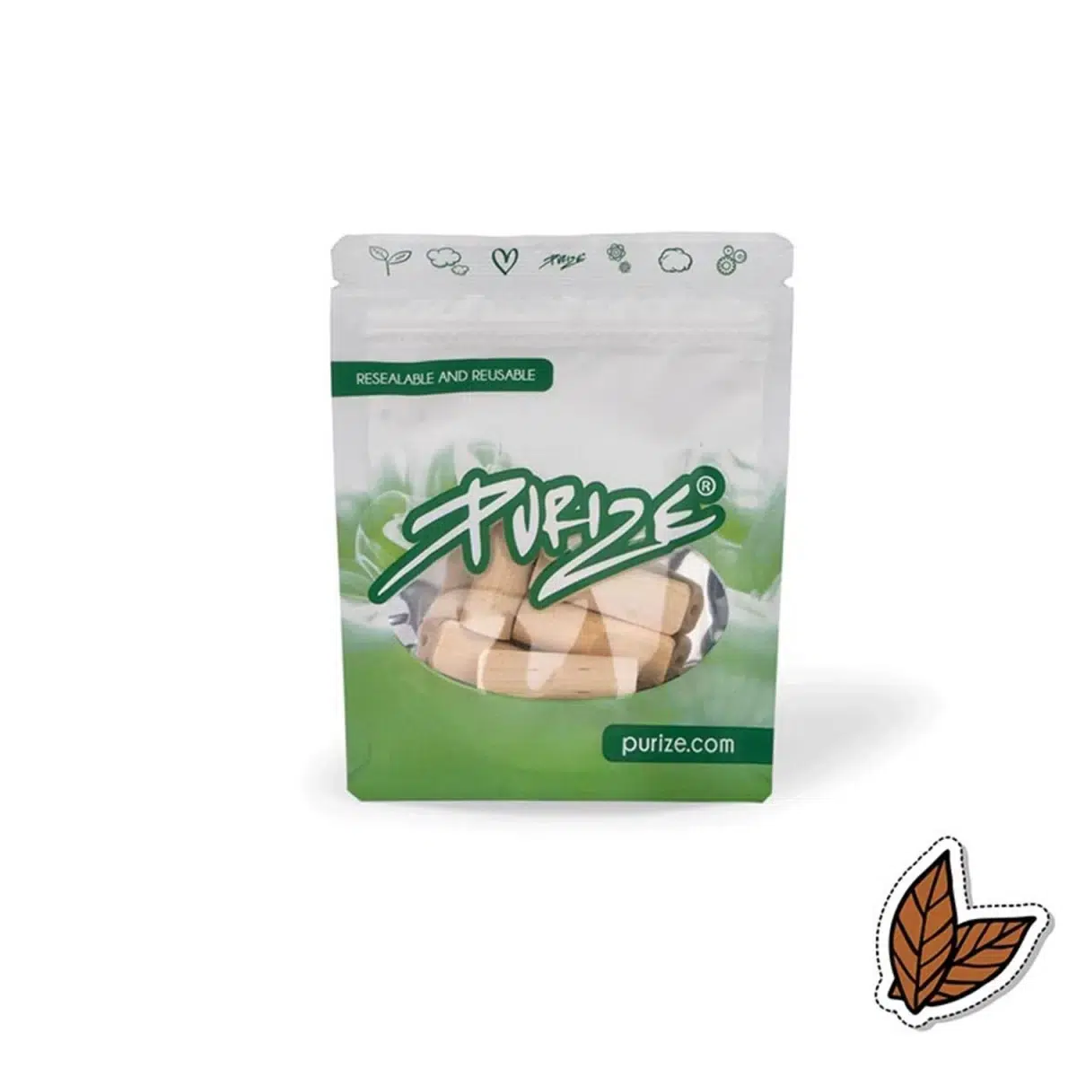 PURIZE Holzmundstück Vanilla Regular Size – 5 Stück