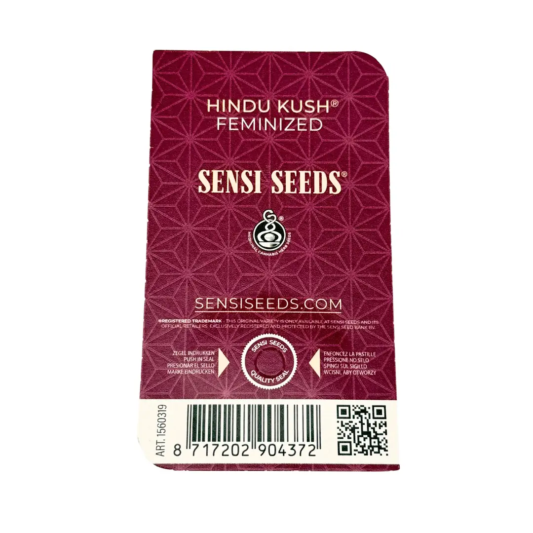 Sensi Seeds Hindu Kush Verpackung hinten