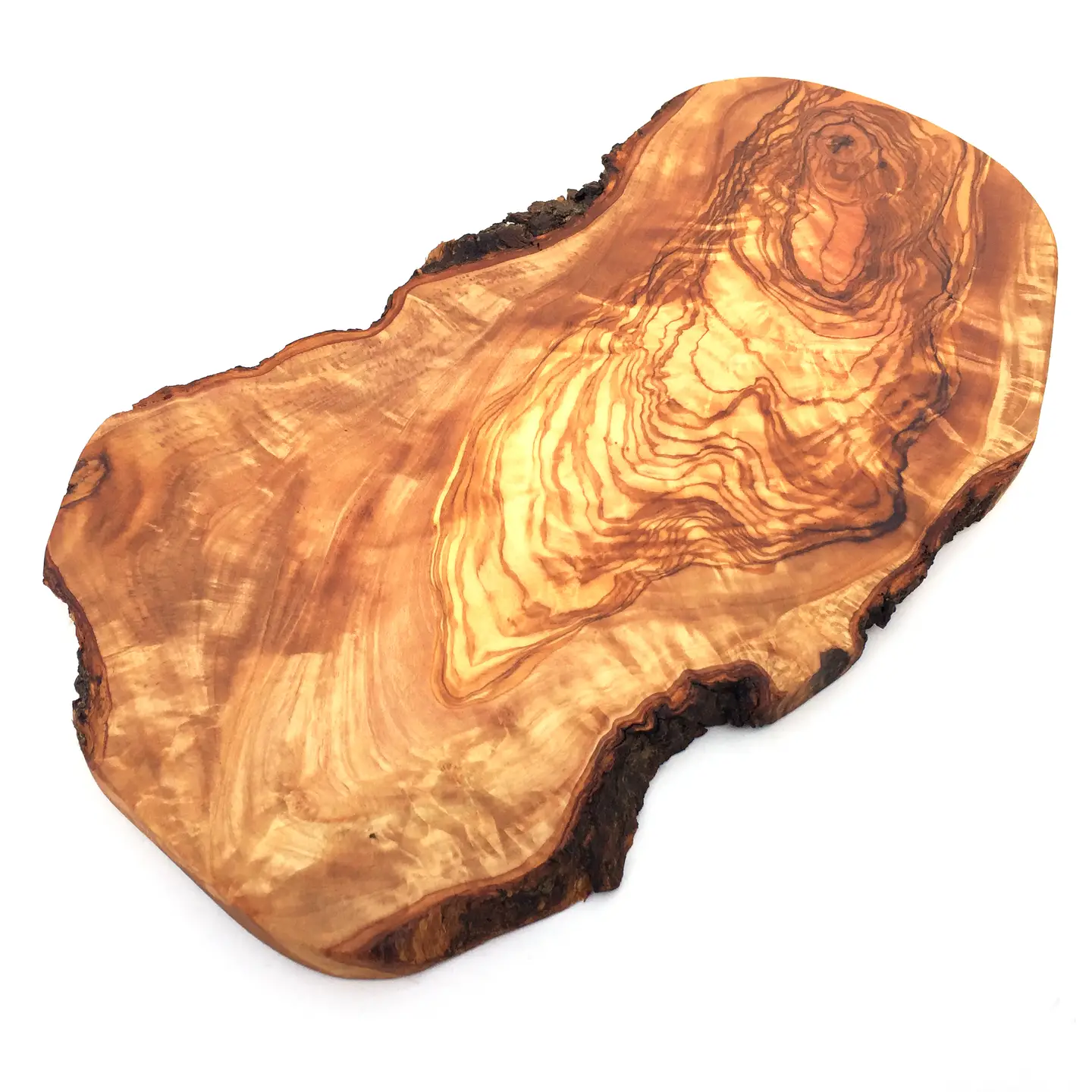 Servierbrett rustikal handgemacht aus Olivenholz 25 cm 3