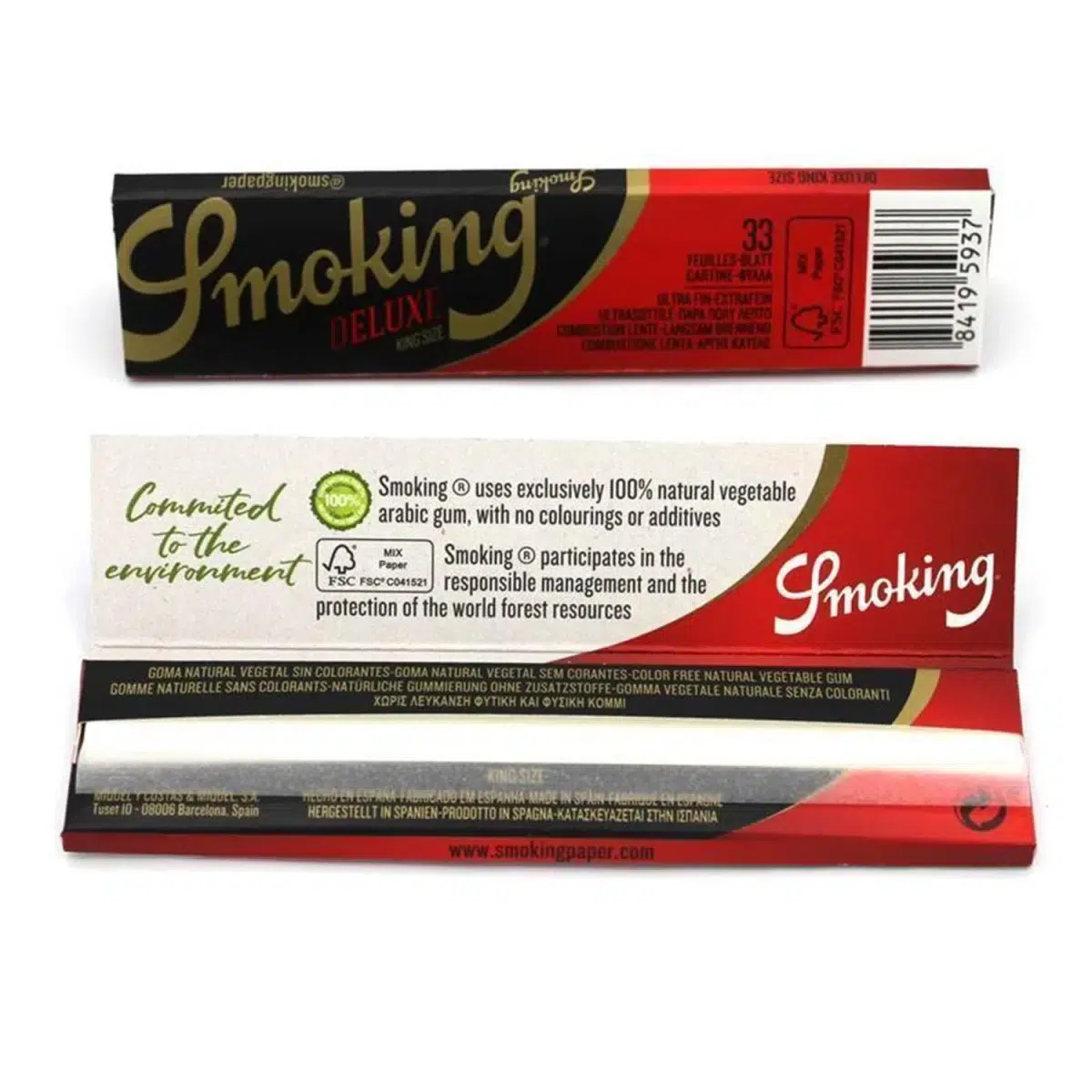 Smoking Deluxe Papers King Size Papers Box 50 Hefte 3