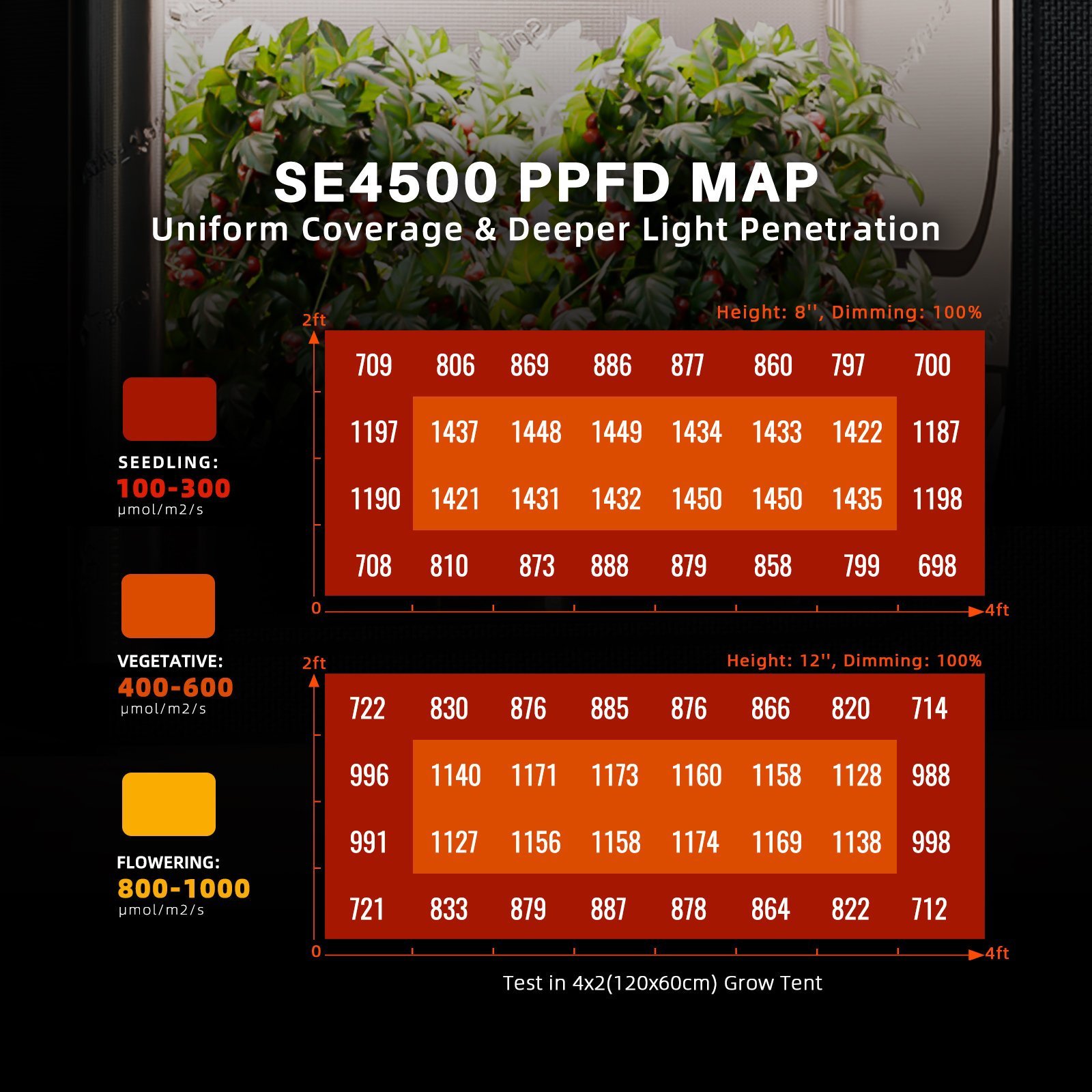 Spider Farmer 70x140x200cm Growzelt Set SE4500 2