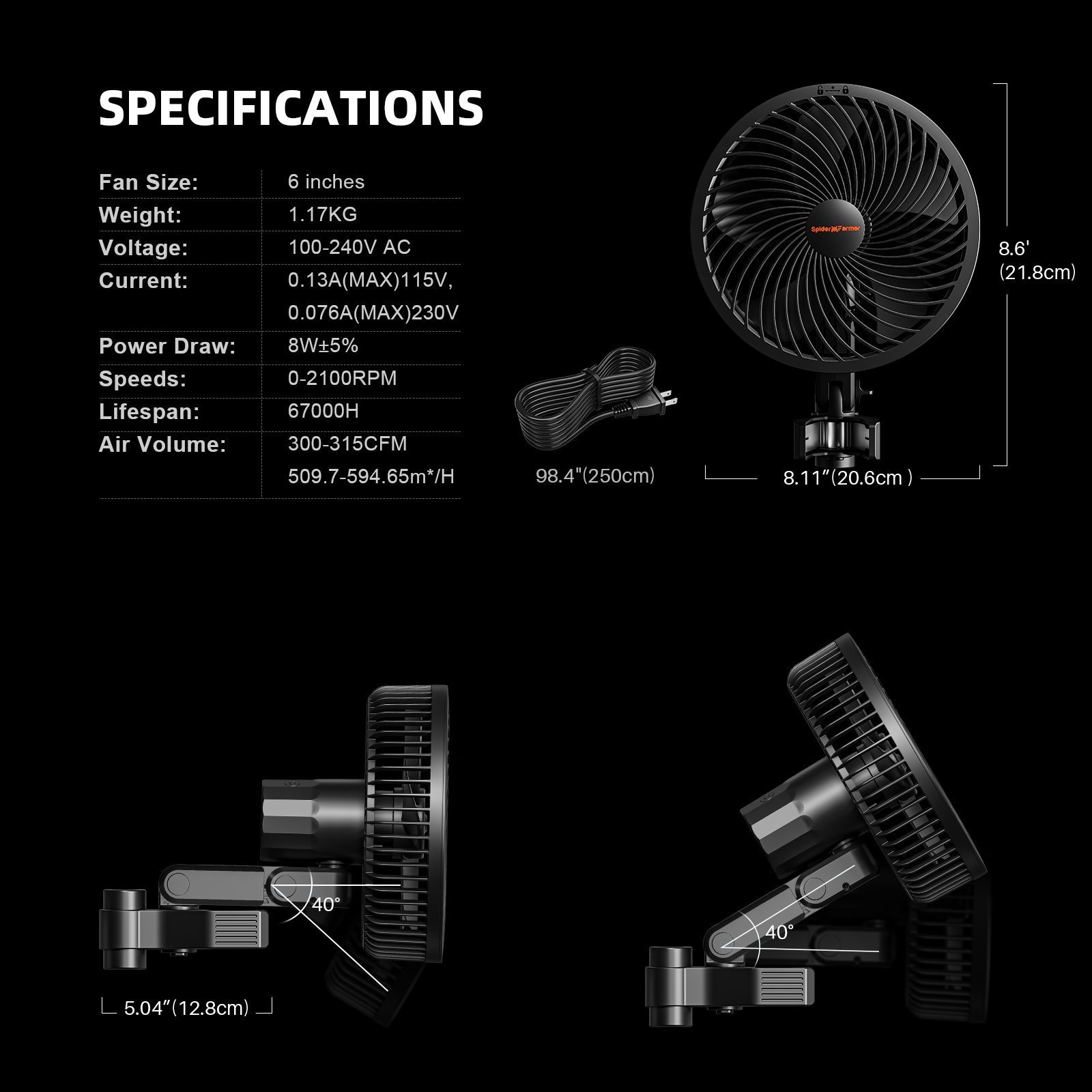 Spider Farmer Automatisiertes Growbox Komplettset – 120×120×200cm für 6 Pflanzen G5000 9