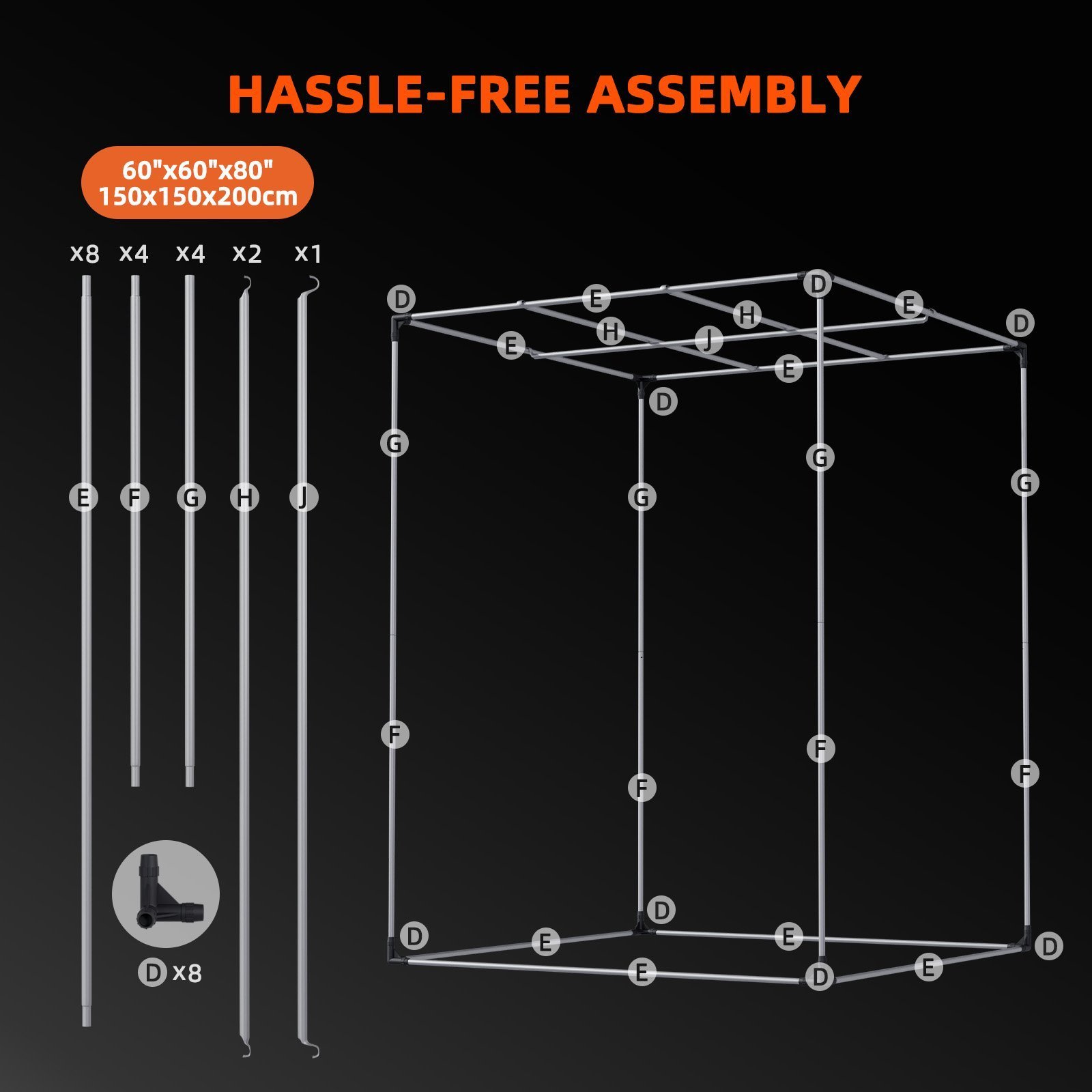 Spider Farmer Automatisiertes Growbox Komplettset – 150×150×200cm für 9 Pflanzen G8600 12
