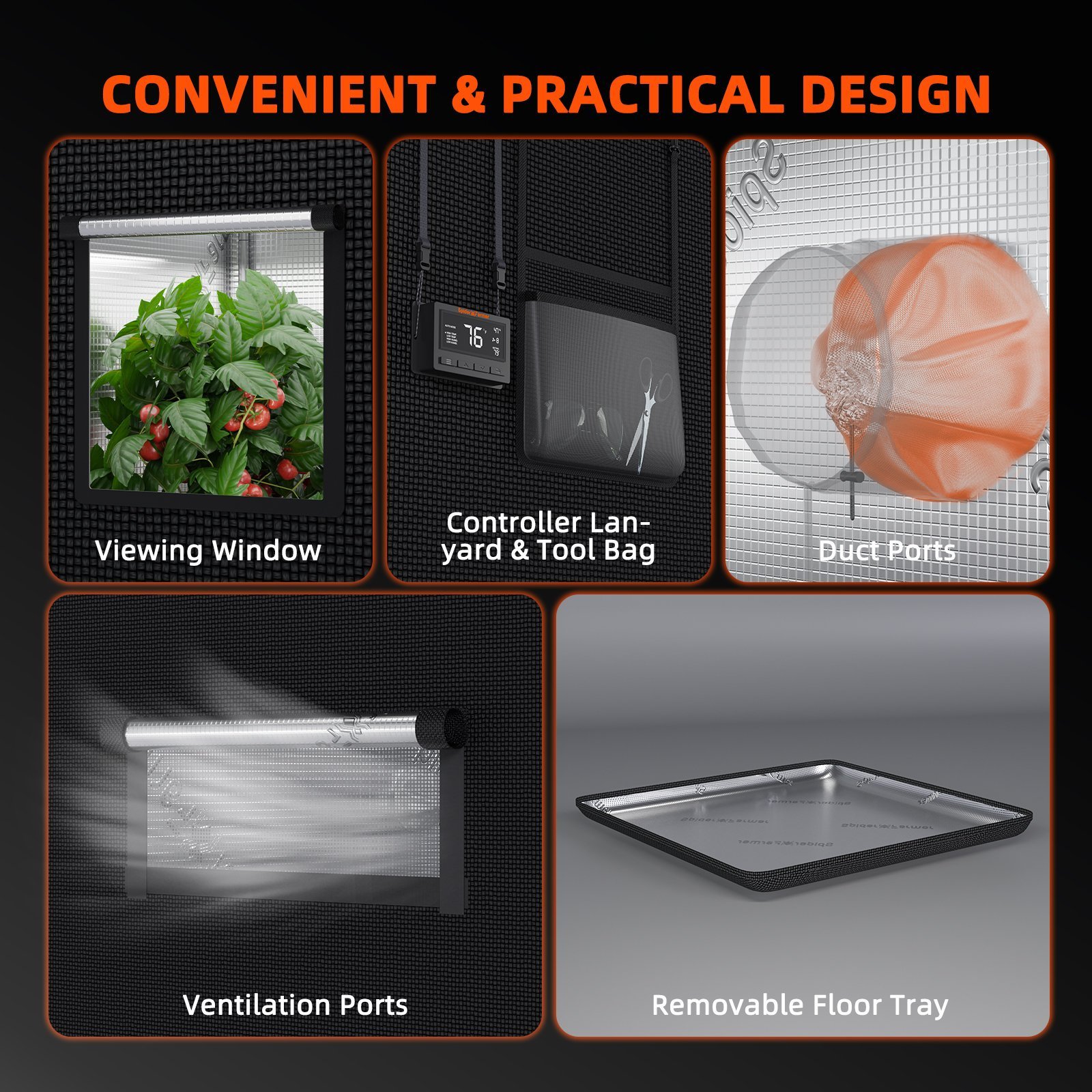 Spider Farmer Automatisiertes Growbox Komplettset – 150×150×200cm für 9 Pflanzen G8600 13