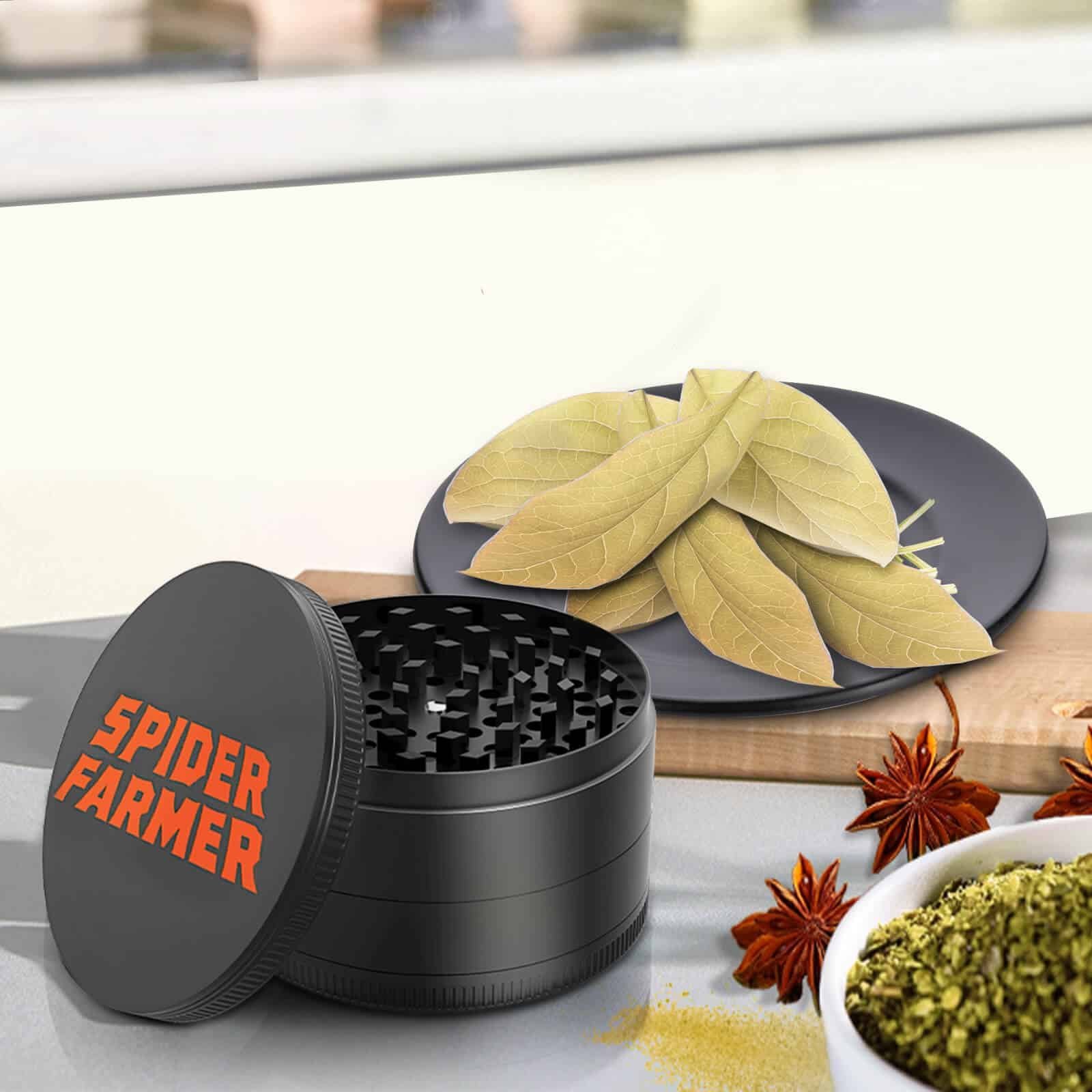 Spider Farmer Gewürz und Kräutermühle aus Metall 76mm 7