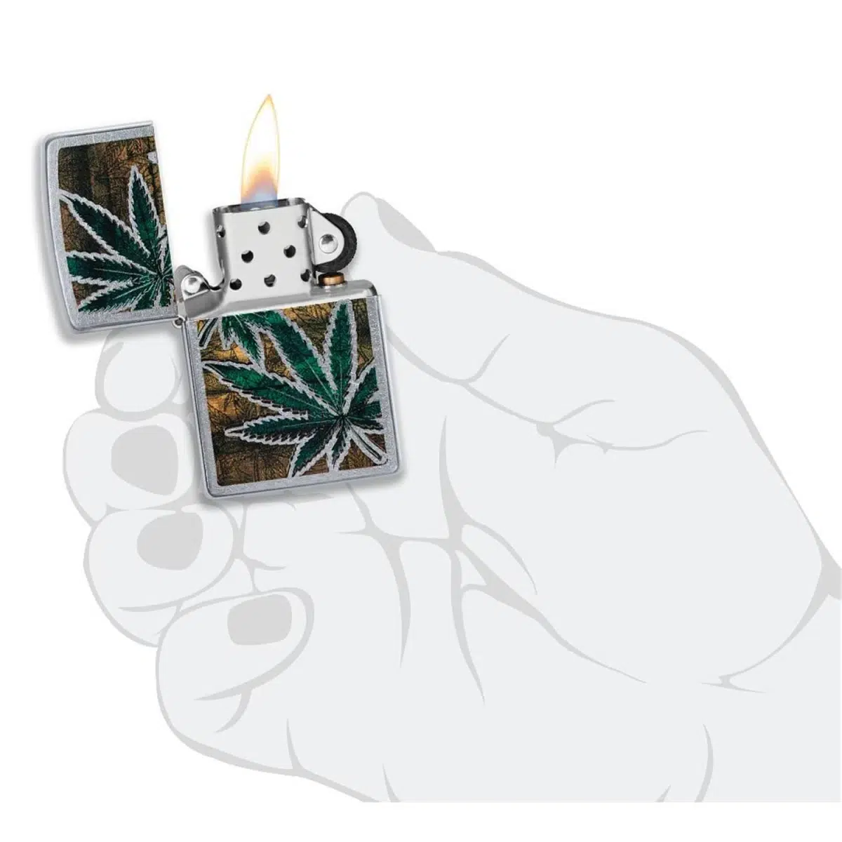Zippo Benzinfeuerzeug 207 Cannabis Design 5