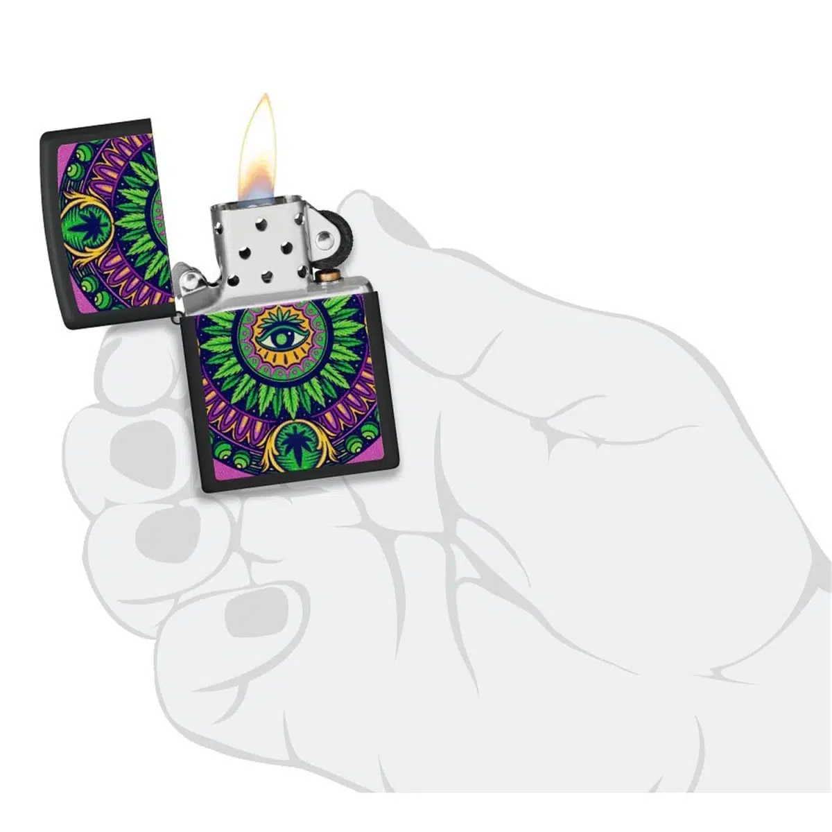 Zippo Benzinfeuerzeug Cannabis Pattern Design 5