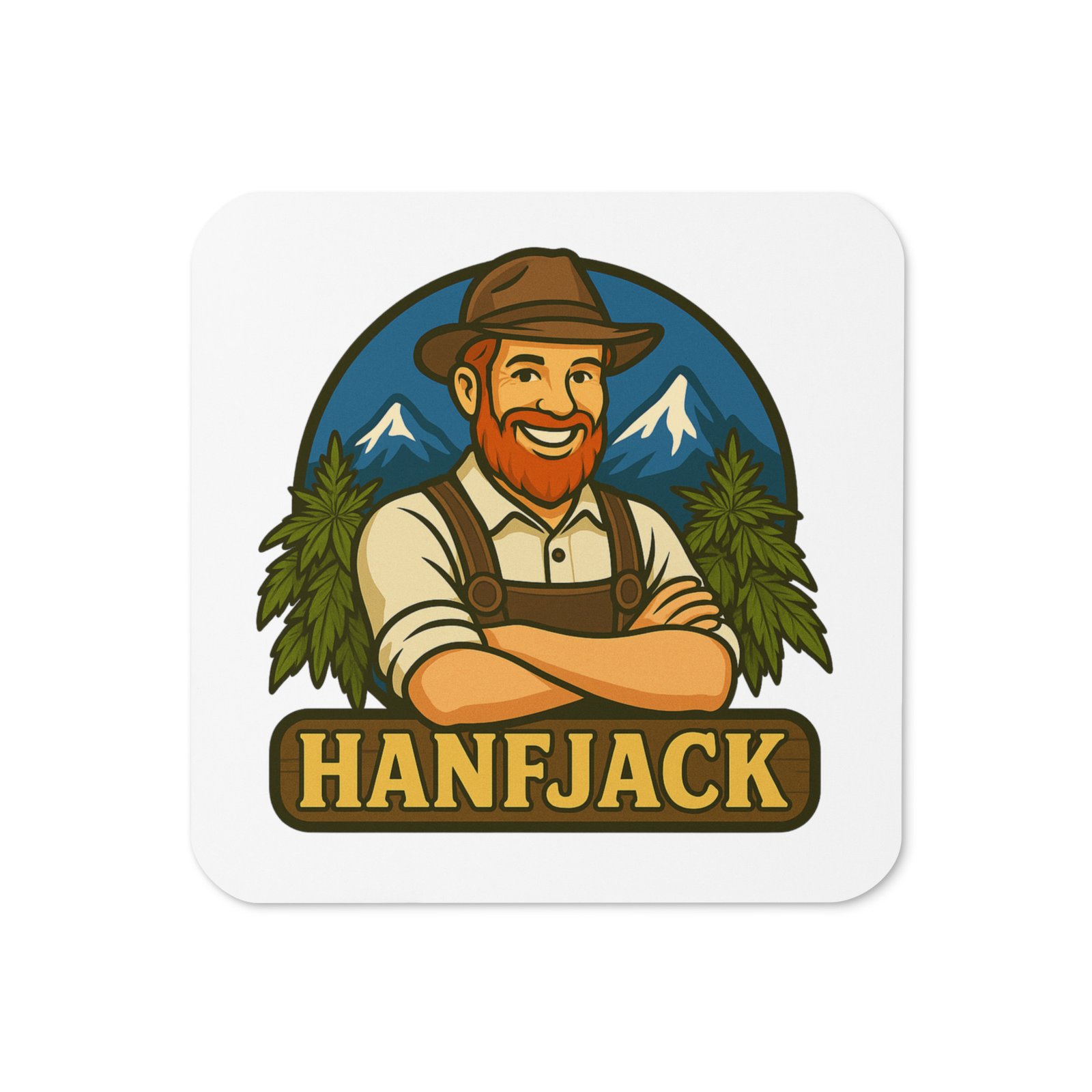 Hanfjack Untersetzer aus Kork in weiß