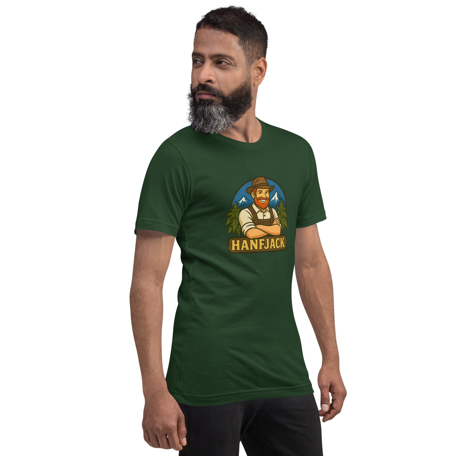 Hanfjack Unisex-T-Shirt Forest Green – Bild 8
