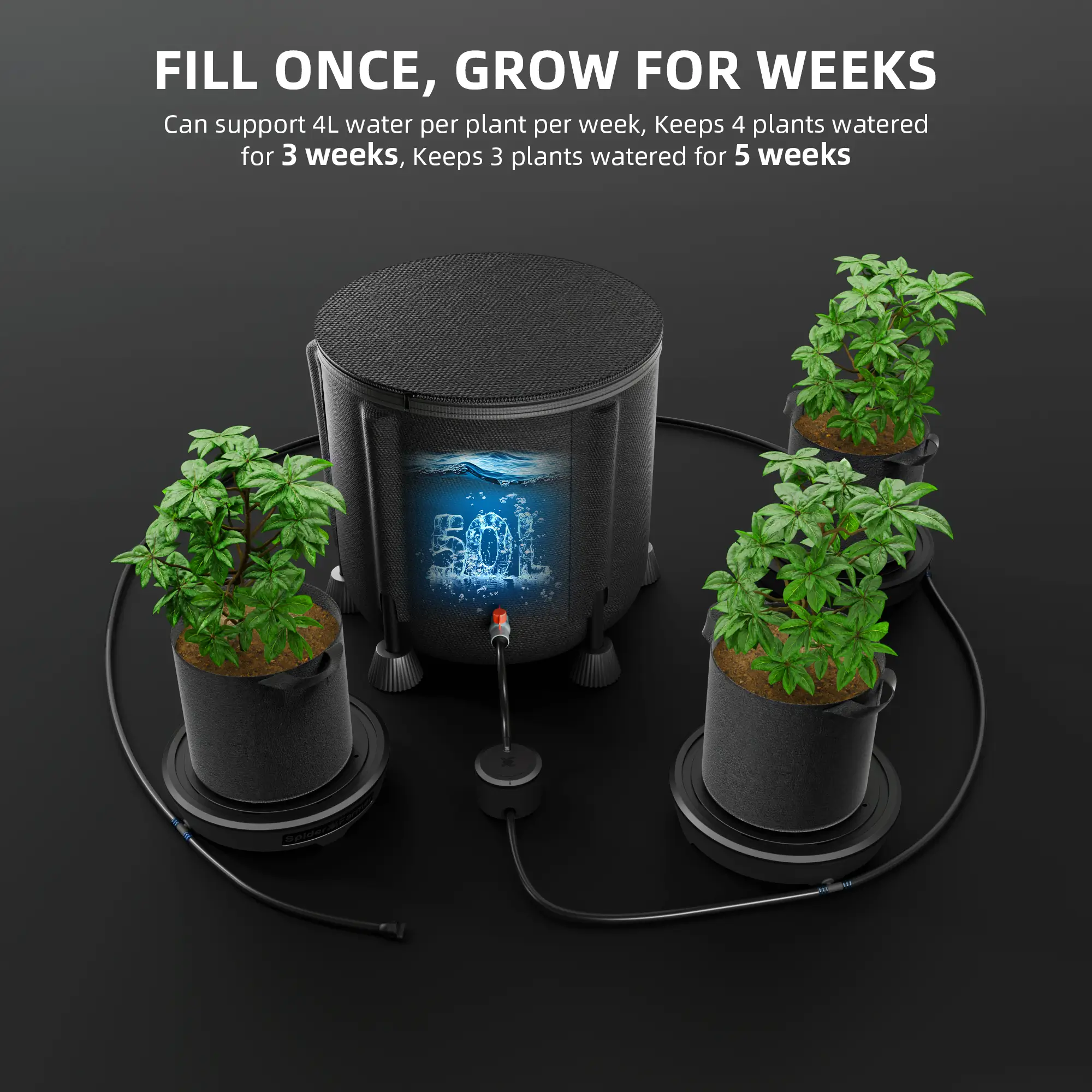 Spider Farmer Schwerkraft Bewässerung Set 3er Kit – Bild 7