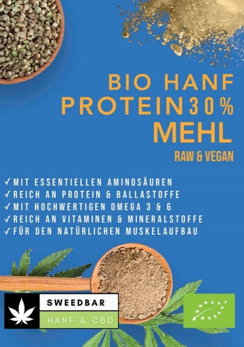 Sweedbar Bio Hanf Protein Mehl 30
