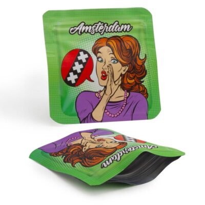 Amsterdam geruchssichere Mylar Bags 64x64mm – 50 Stück