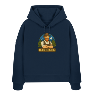 Hanfjack Logo – Womens Organic Boxcut Hoodie