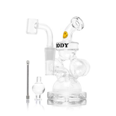 Goody Glass Atom Mini Dab-Rig Set (4-teilig) – Clear