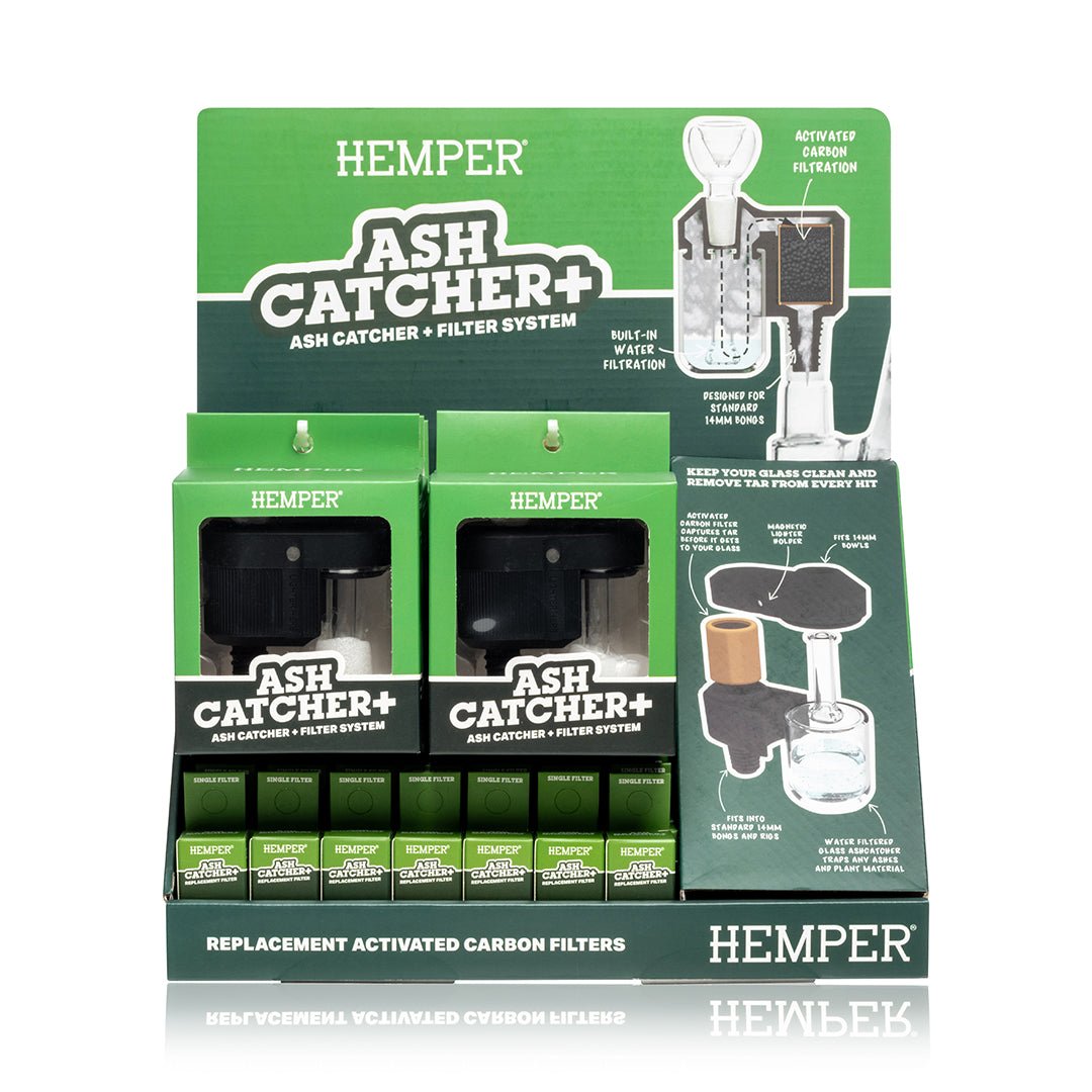 HEMPER Ash Catcher Plus Aschefänger mit Filter – 10er Display