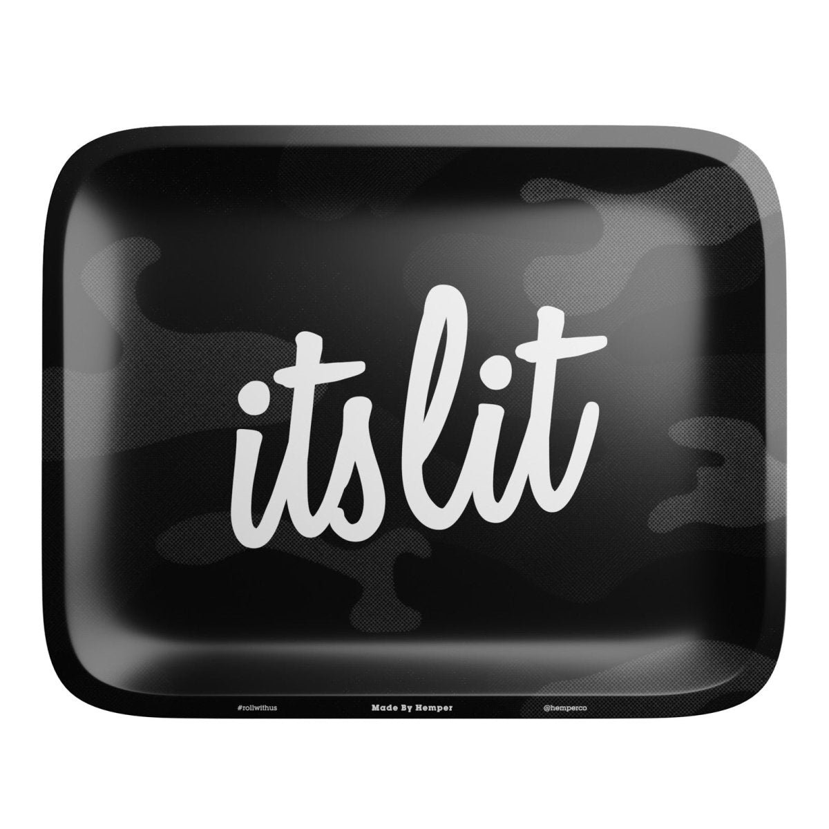 HEMPER It's Lit Black Camouflage Rolling Tray – Small