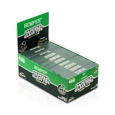 HEMPER King Size Blättchen-Heft mit 10 mm Glasfilter – Natural Brown