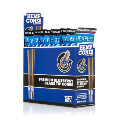 HEMPER King Size Hanf-Cones mit Glasfilter – Blueberry