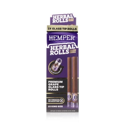 HEMPER King Size Rolls aus Teeblatt mit Glasfilter – Grape