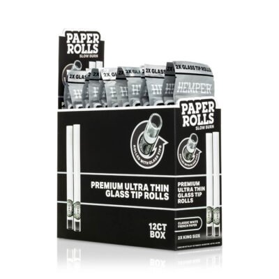 HEMPER King Size Rolls mit Glasfilter – Classic White