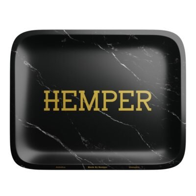 HEMPER Luxe Black Marble Rolling Tray – Small