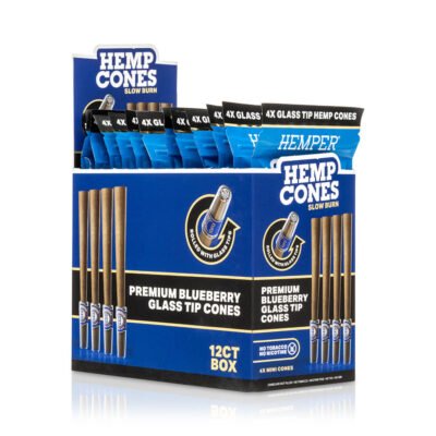 HEMPER Mini-Size Hanf-Cones mit Glasfilter – Blueberry