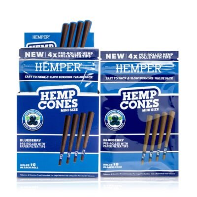 HEMPER Mini-Size Hanf-Cones mit Kartonfilter – Blueberry