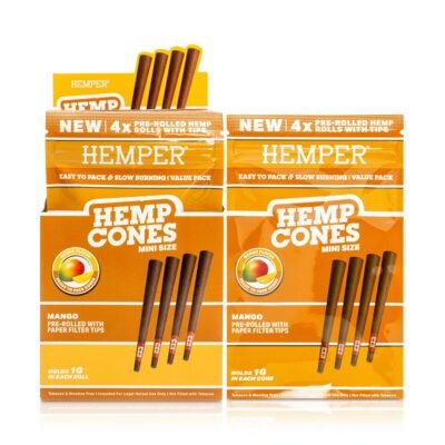 HEMPER Mini-Size Hanf-Cones mit Kartonfilter – Mango