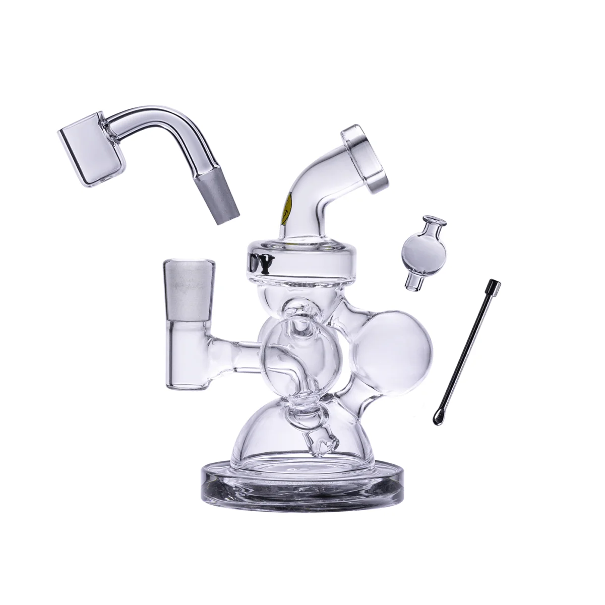 Goody Glass Atom Mini Dab-Rig Set (4-teilig) – Clear – Bild 2