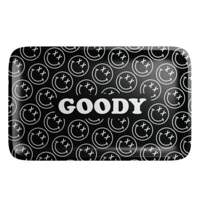 Goody Glass Pattern Face Rolling Tray – Schwarz, Medium
