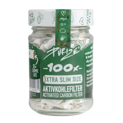 PURIZE Aktivkohlefilter XTRA Slim 6mm weiß im Glas
