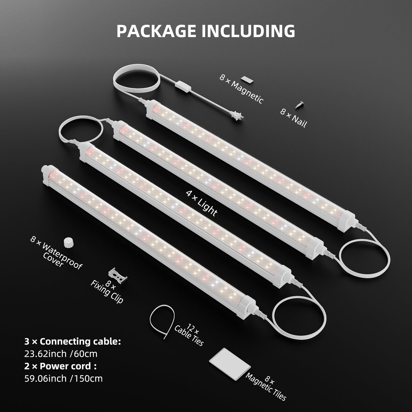 Spider Farmer GlowBar Vollspektrum LED 36 Watt Gesamtleistung - 4er Set (nicht dimmbar) – Bild 7