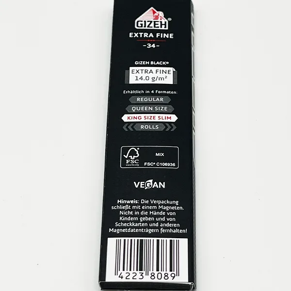 Gizeh King Size Slim extra fein 34 Blatt - 1 Packung – Bild 3